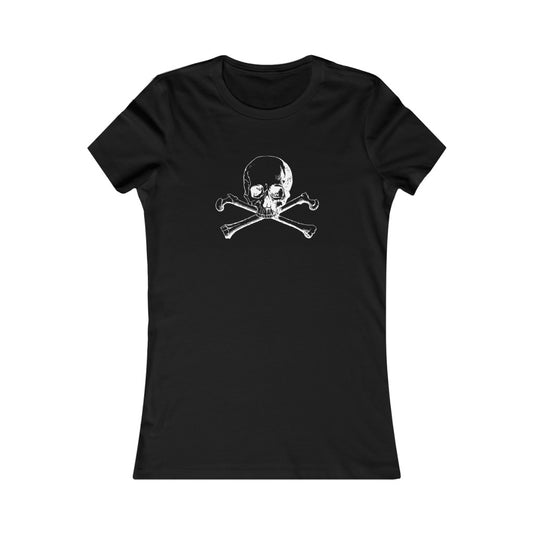 Women's Favorite Tee Skull And Crossbones Top