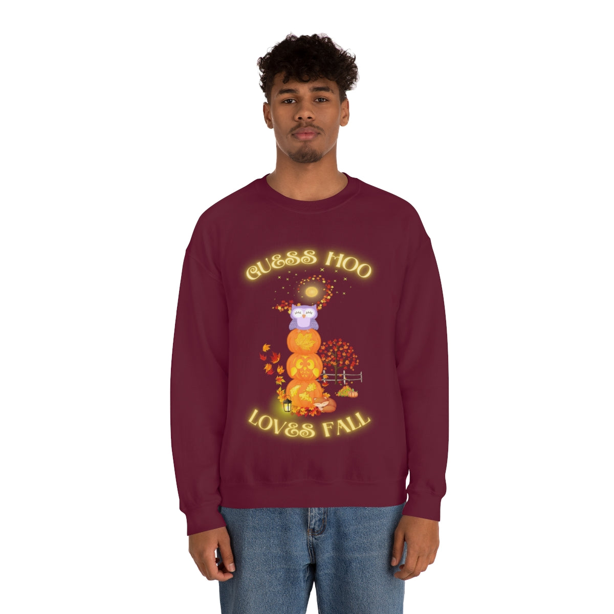 Guess Hoo Loves Fall Crewneck Sweatshirt