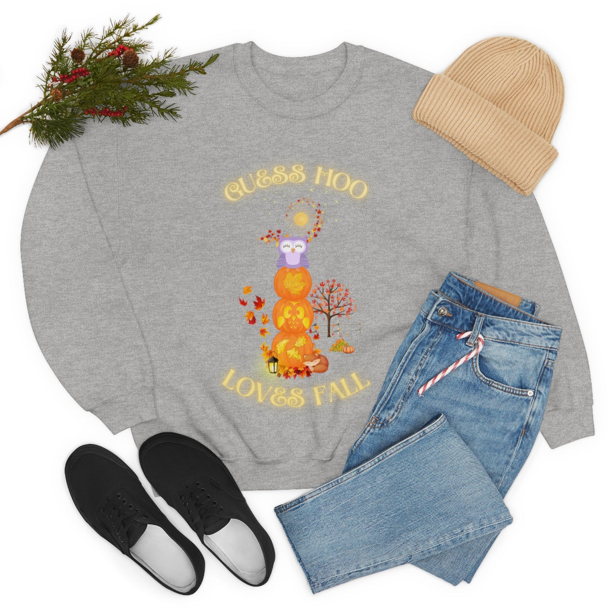 Guess Hoo Loves Fall Crewneck Sweatshirt