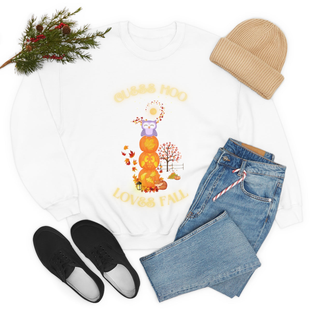 Guess Hoo Loves Fall Crewneck Sweatshirt