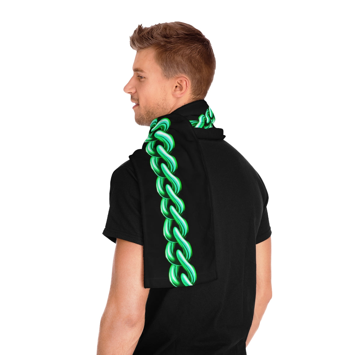 Green Chain Winter Scarf