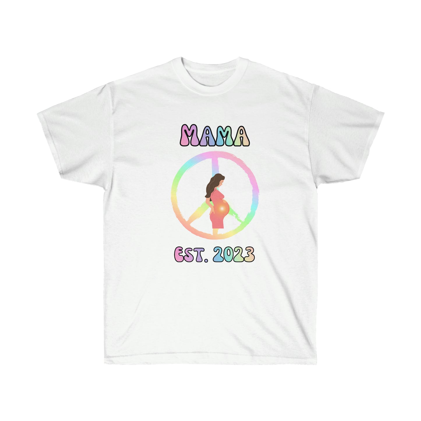 Mama Est. 2023, Ultra Cotton Tee, Mothers Day Gift Idea, New Mom Gift