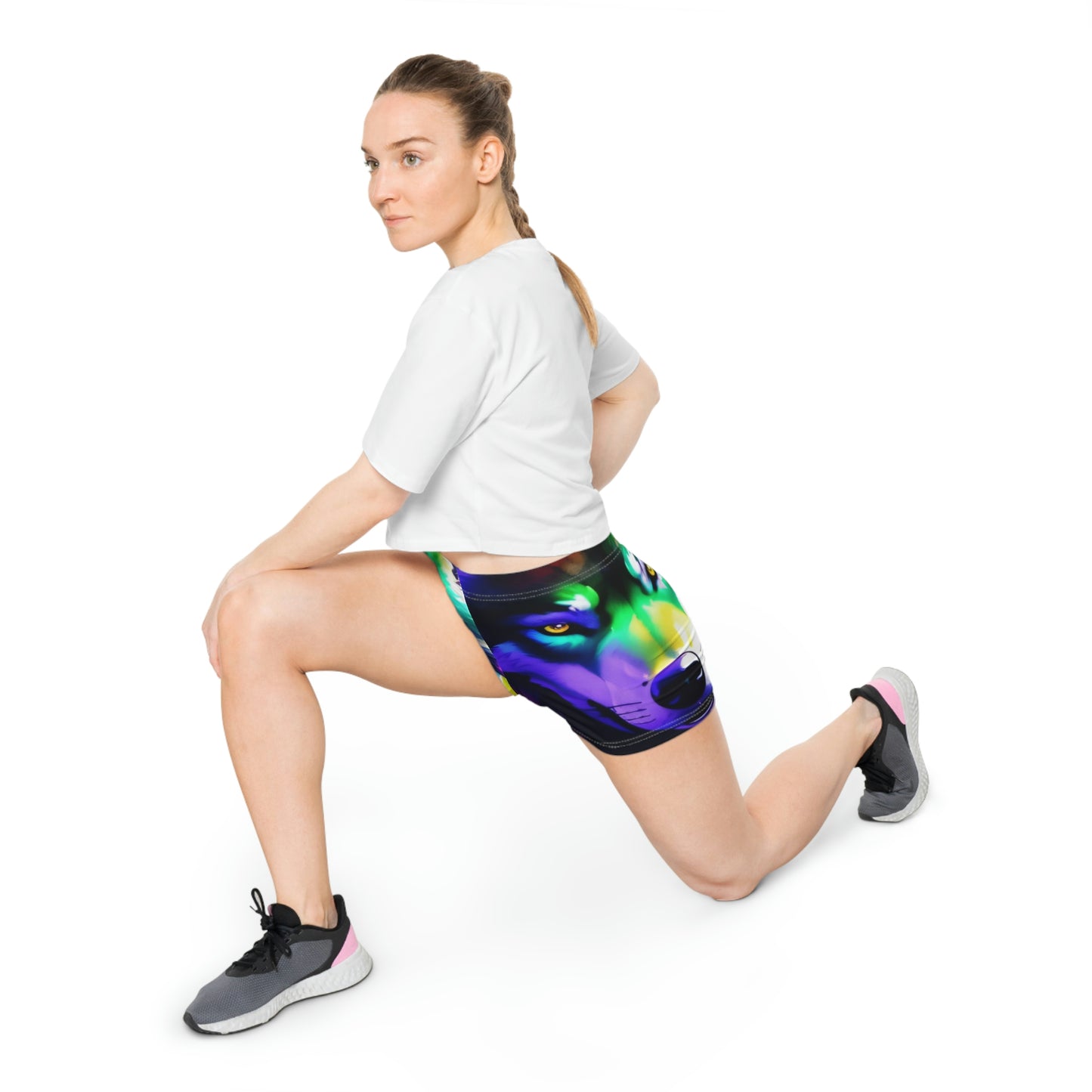 Vibrant Wolf,  Summer Shorts, Womens