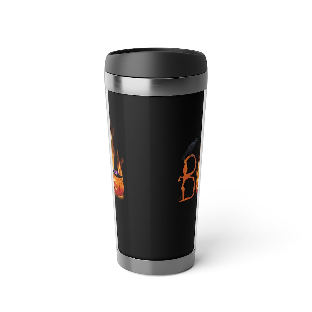 Stainless Steel "BOO" Halloween Travel Mug with Insert