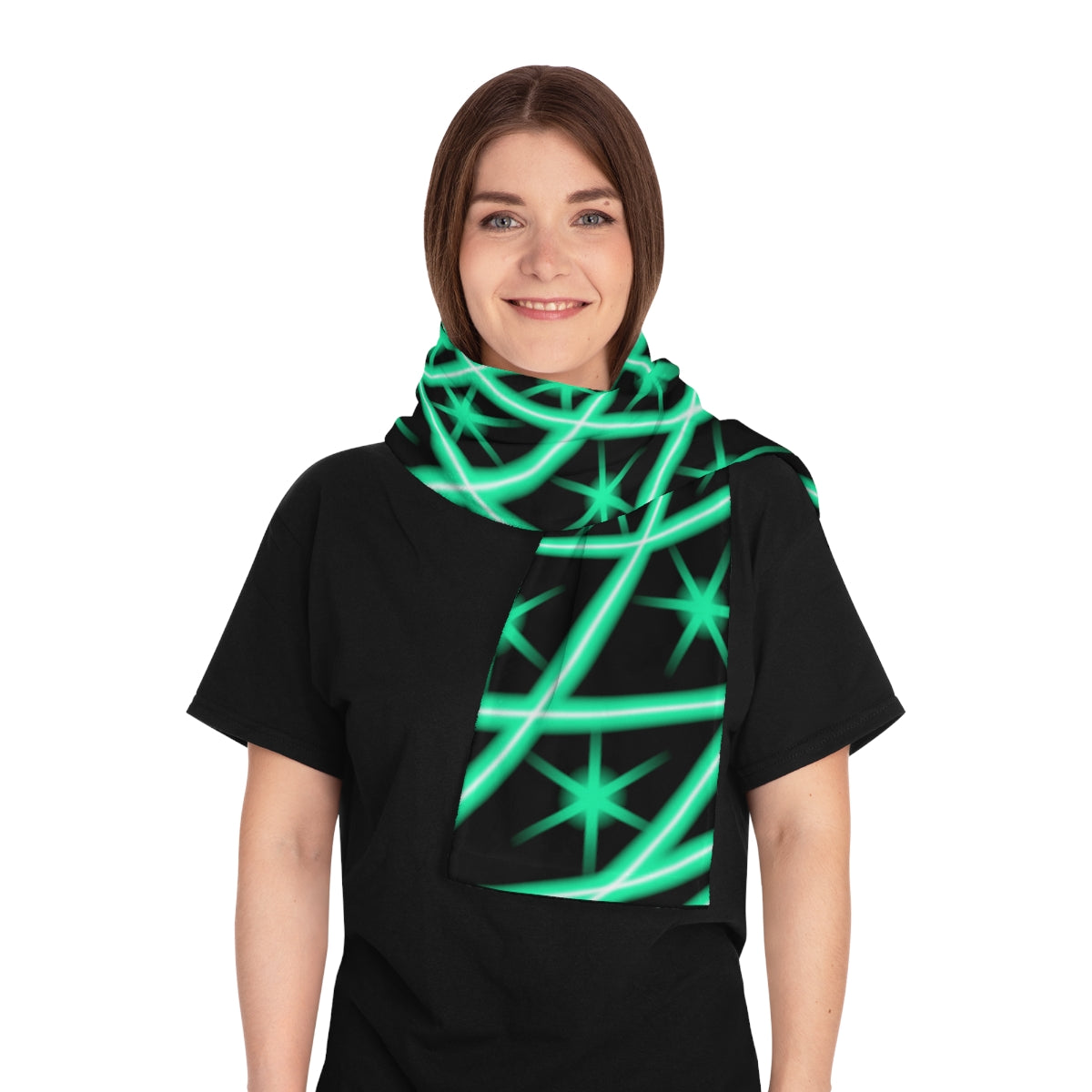Psychedelic,  Green Mandala, Winter Scarf