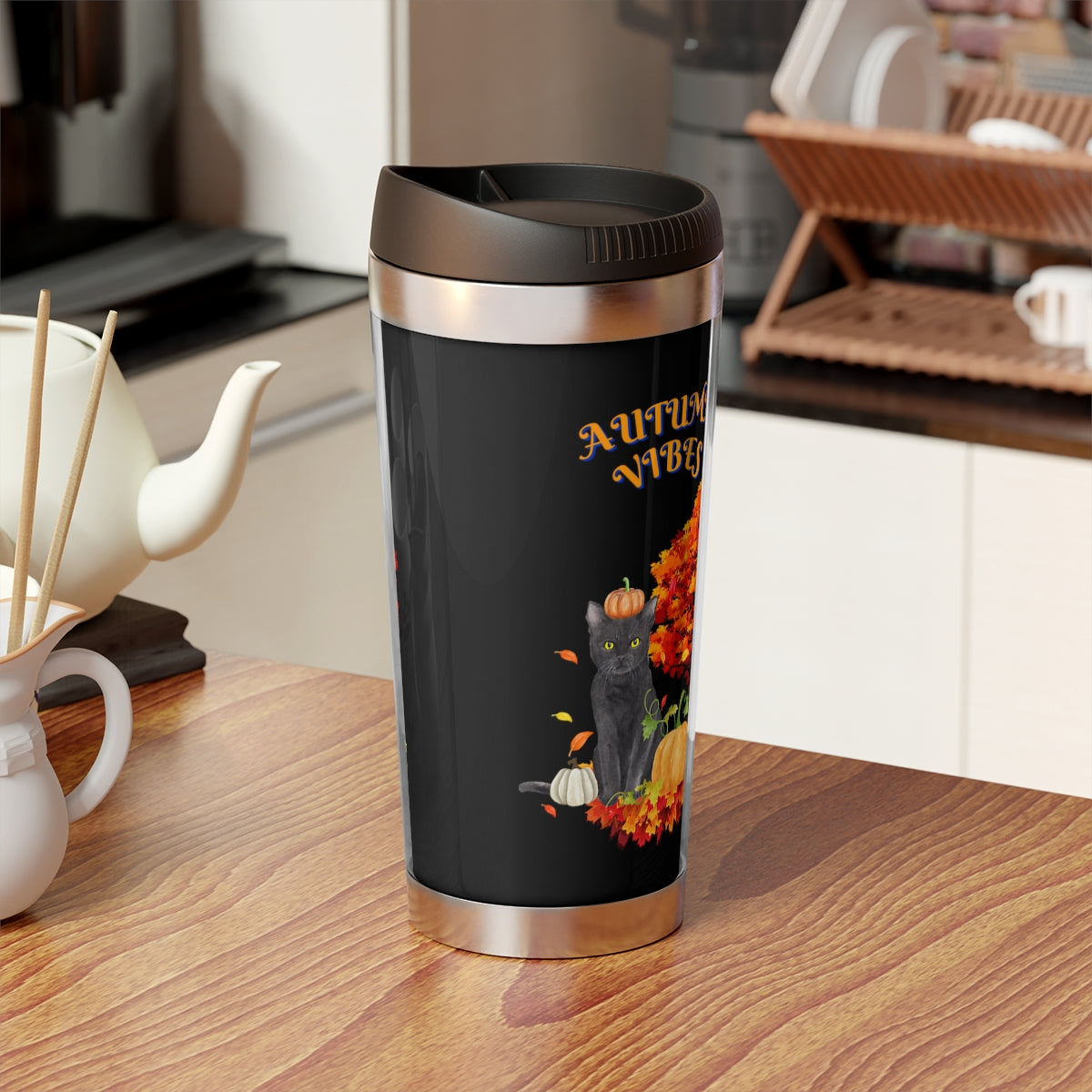 Autumn Vibes Travel Mug with Insert