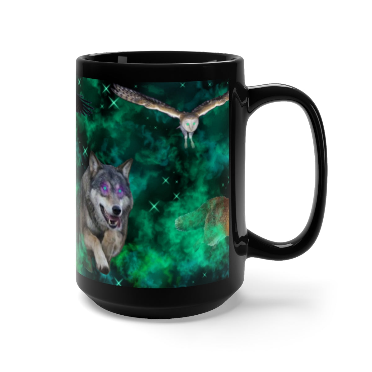 Majestic Animal Black Coffee Mug 15oz