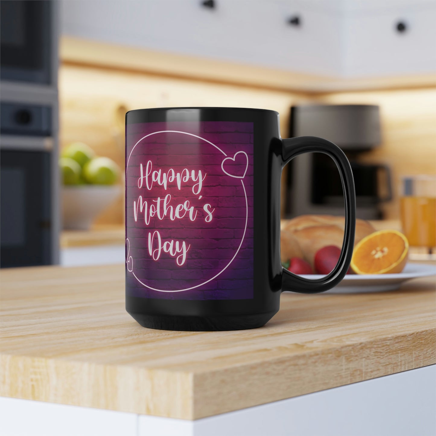 Happy Mothers Day, Black Mug, 15oz, Mothers Day Gift