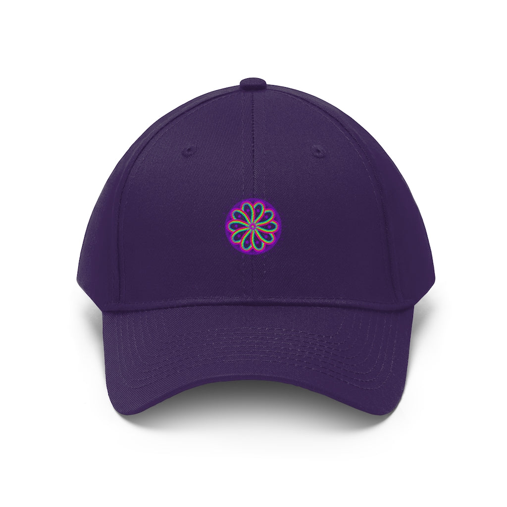 Purple PRIDE Flower Baseball Cap