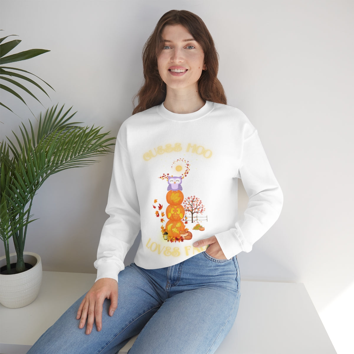 Guess Hoo Loves Fall Crewneck Sweatshirt