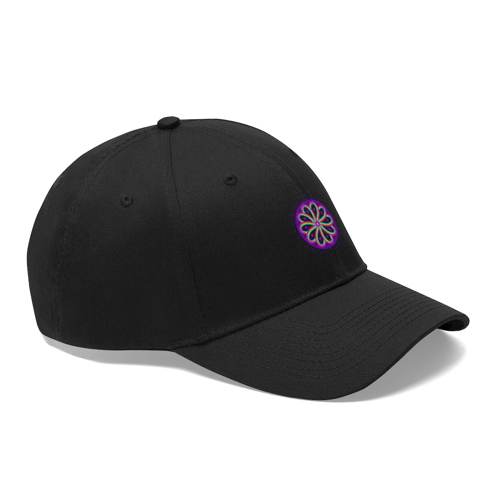 Purple PRIDE Flower Baseball Cap