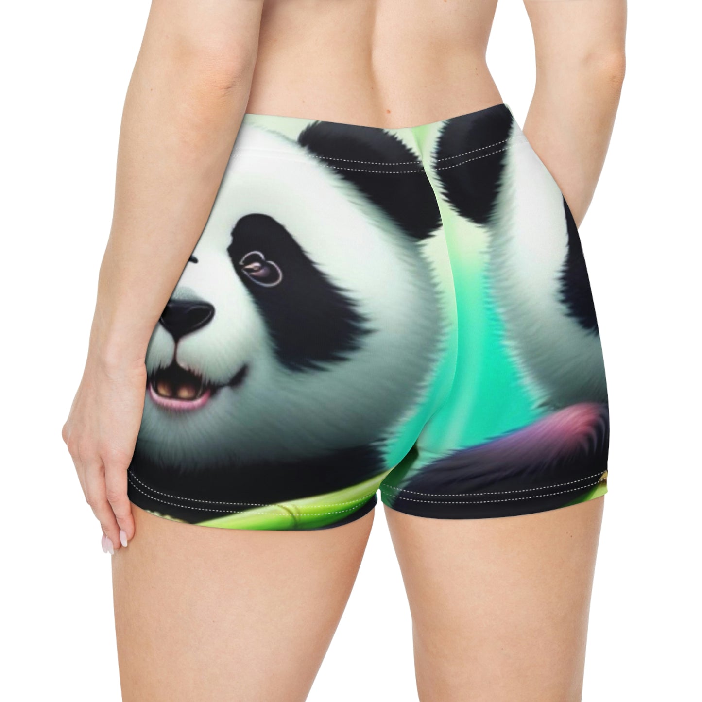 Cute Panda Summer Shorts, Womens
