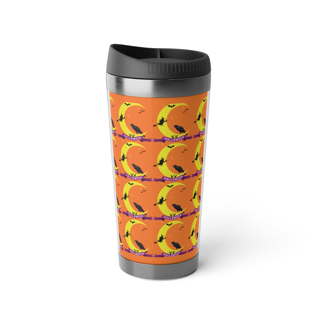 Stainless Steel Moon Raven Halloween Travel Mug with Insert