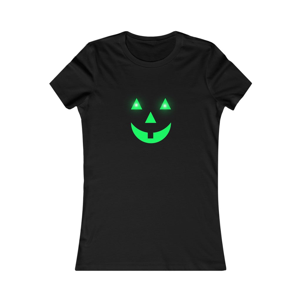 Women's Favorite Tee Pumpkin Glow Halloween Top