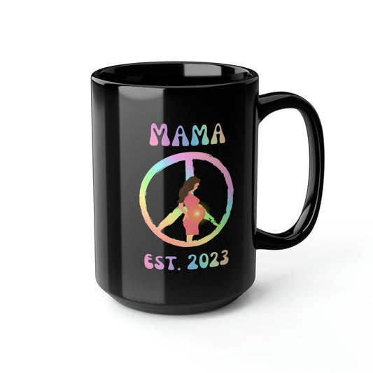 Mama Est. 2023, 15oz, Ceramic Mug, Mother's Day Gift Ideas, New Mom Gift