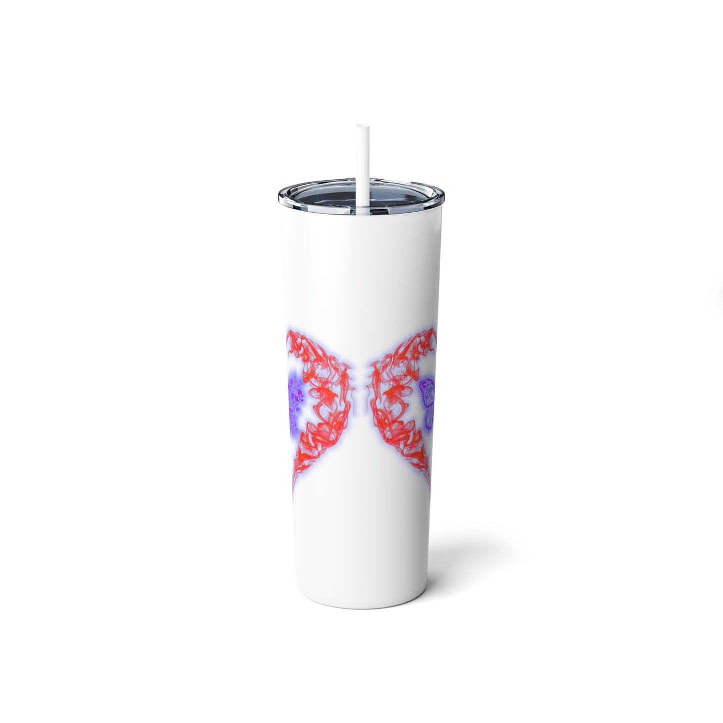 Butterfly Love, Skinny Steel Tumbler with Straw, 20oz, Gifts