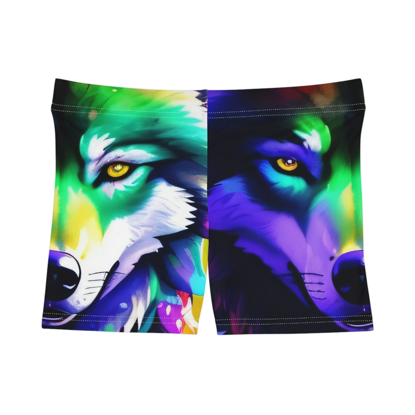 Vibrant Wolf,  Summer Shorts, Womens