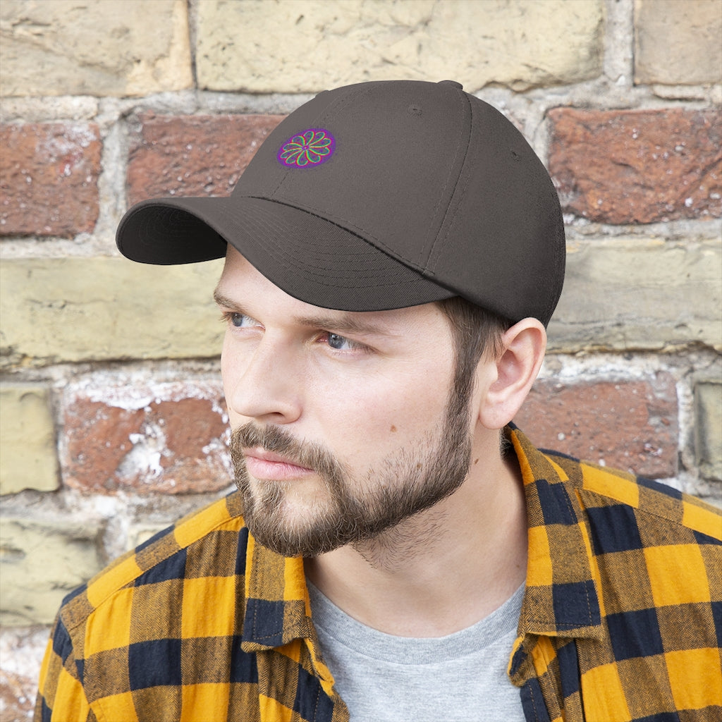 Purple PRIDE Flower Baseball Cap