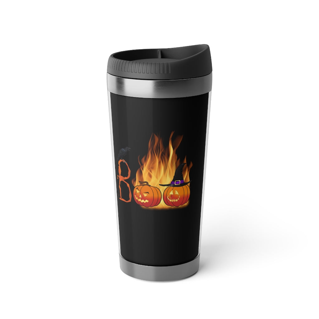 Stainless Steel "BOO" Halloween Travel Mug with Insert