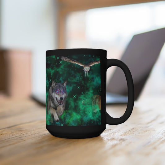 Majestic Animal Black Coffee Mug 15oz
