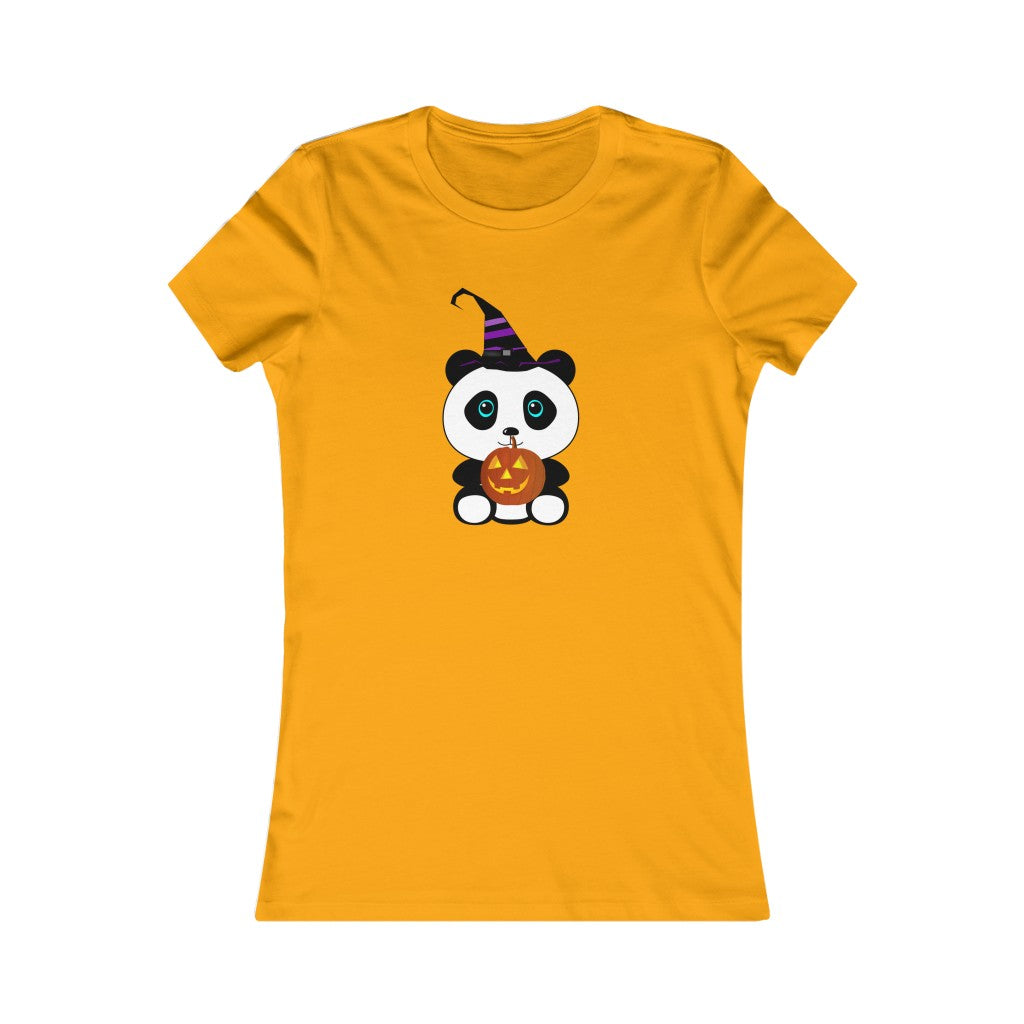 Women's Favorite Tee Cute Panda Halloween Top