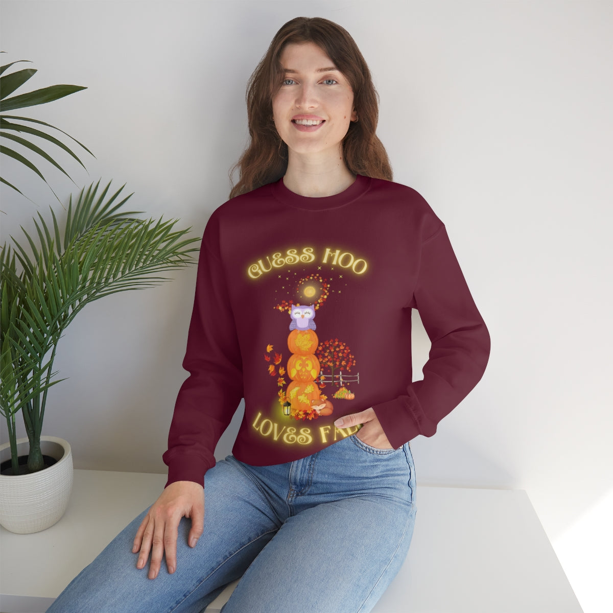 Guess Hoo Loves Fall Crewneck Sweatshirt