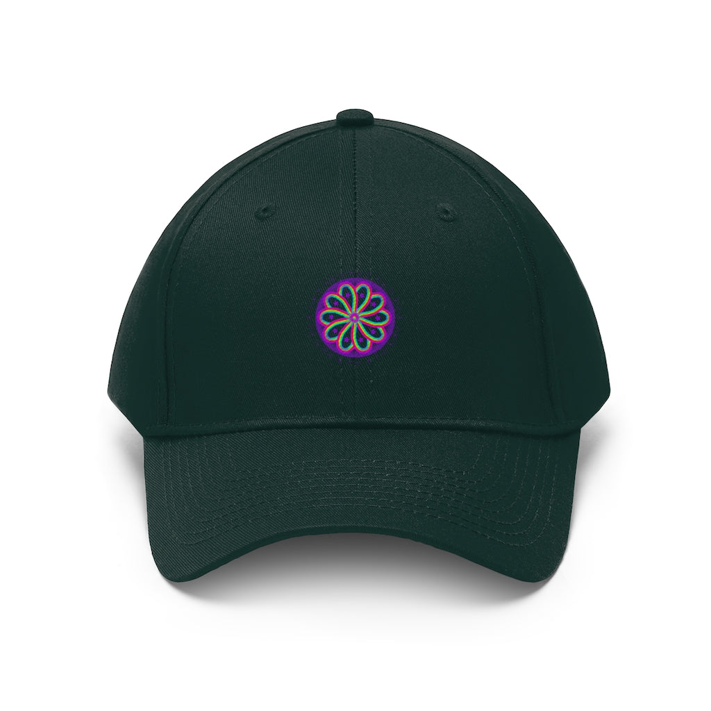 Purple PRIDE Flower Baseball Cap