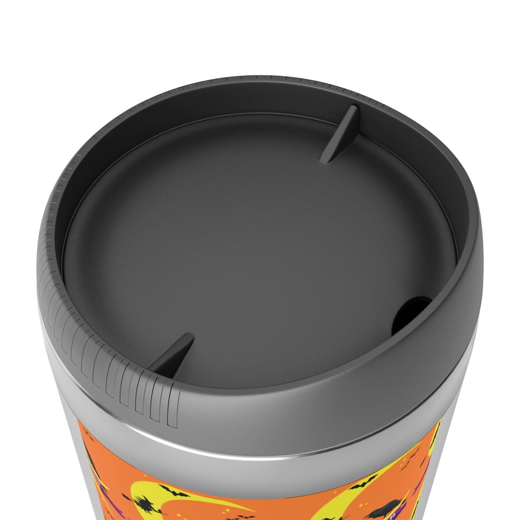 Stainless Steel Moon Raven Halloween Travel Mug with Insert